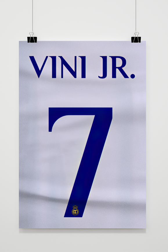 Póster Vini Jr Dorsal de 25 Artstreet