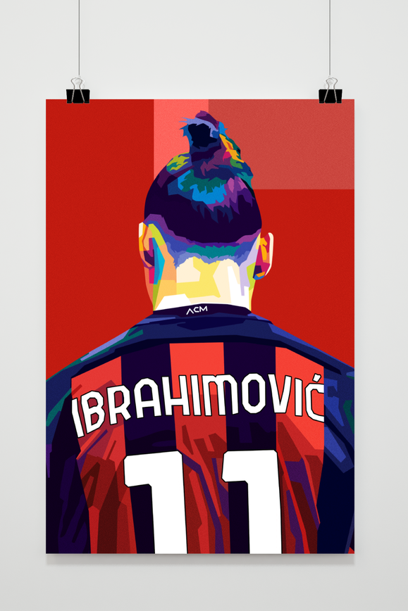Affiche Ibrahimovic Abstrait