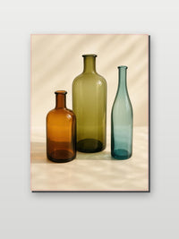 Empty Bottles Glass Vase op aluminium dibond