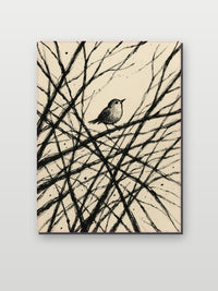 Bird Tree Branches Drawing in an interior (6)