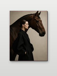 Woman Horse Fashion im Interieur (6)