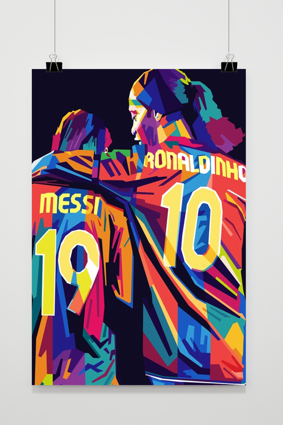 Ronaldinho Messi poster