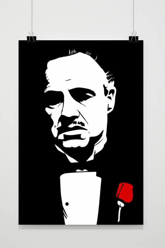 Póster The Godfather Negro de 25 Artstreet