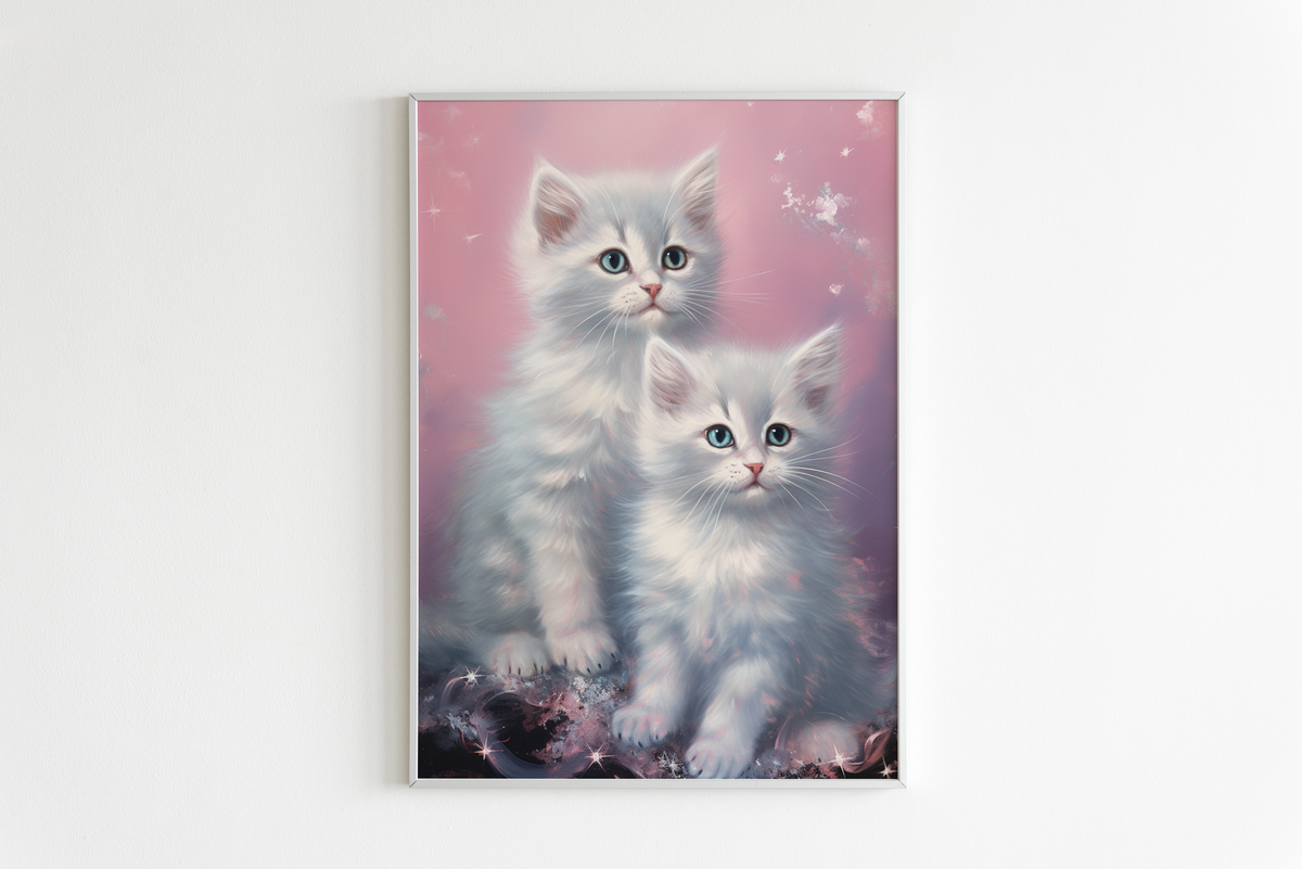 Gatitos Rosas en un interior