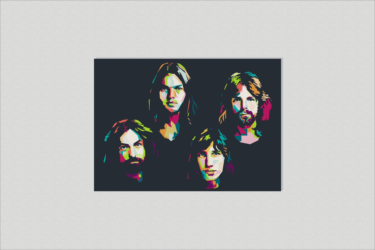 Pink Floyd Zwart en un interior