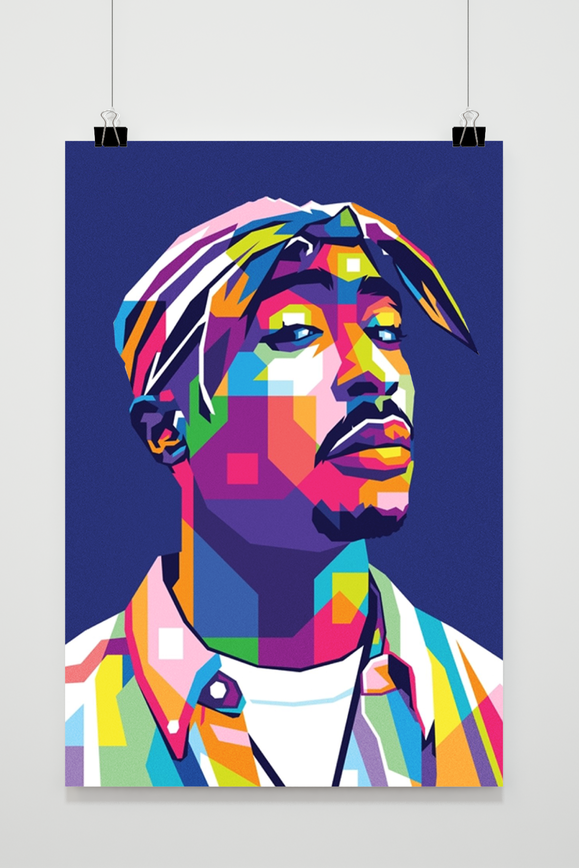 Póster Tupac Morado de 25 Artstreet