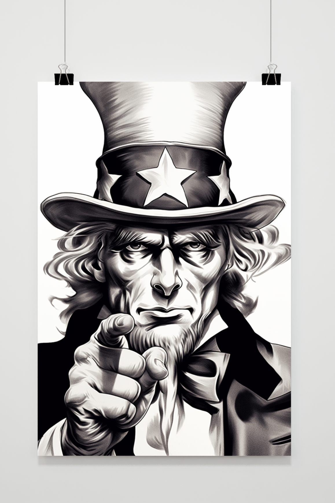 Uncle Sam Zwart Wit