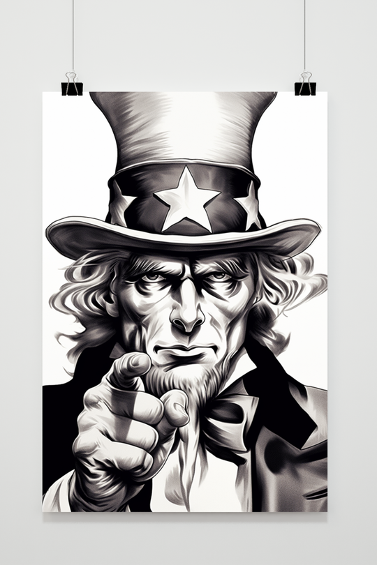 Uncle Sam Black and White