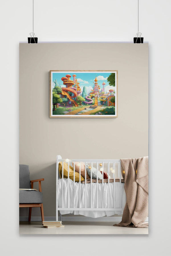 Affiche Pretpark Glijbanen