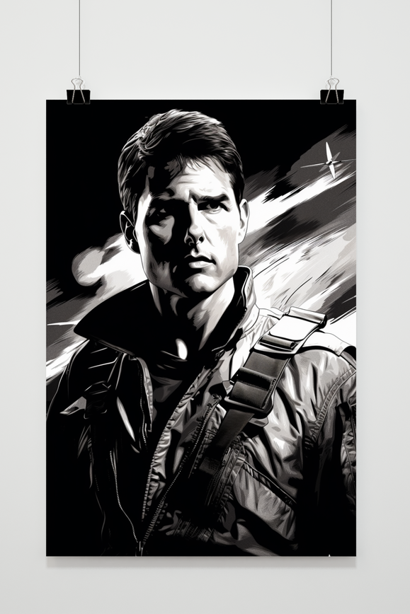 Póster Tom Cruise en Blanco y Negro