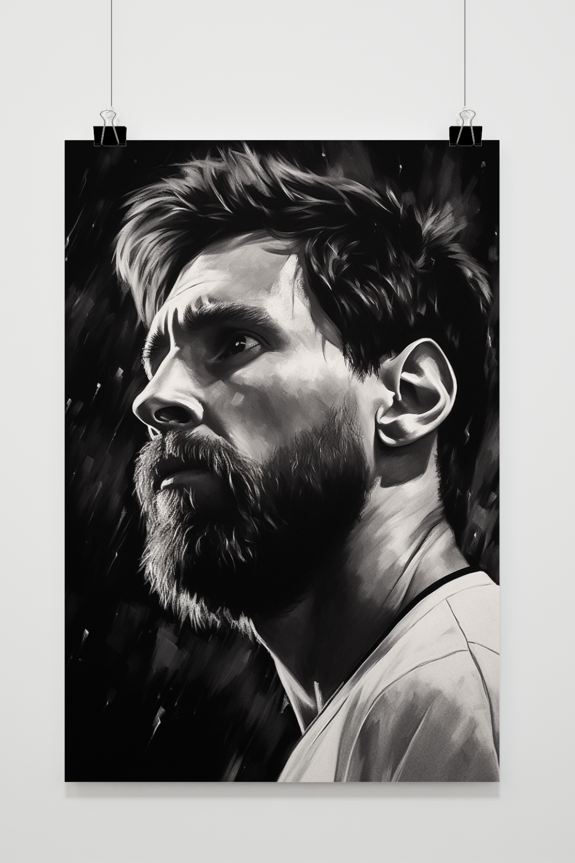 Póster Messi en Blanco y Negro de 25 Artstreet