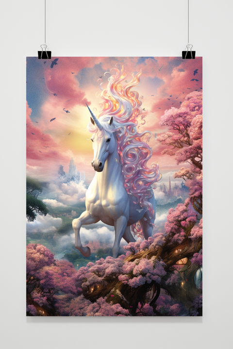 Eenhorrn Roze poster