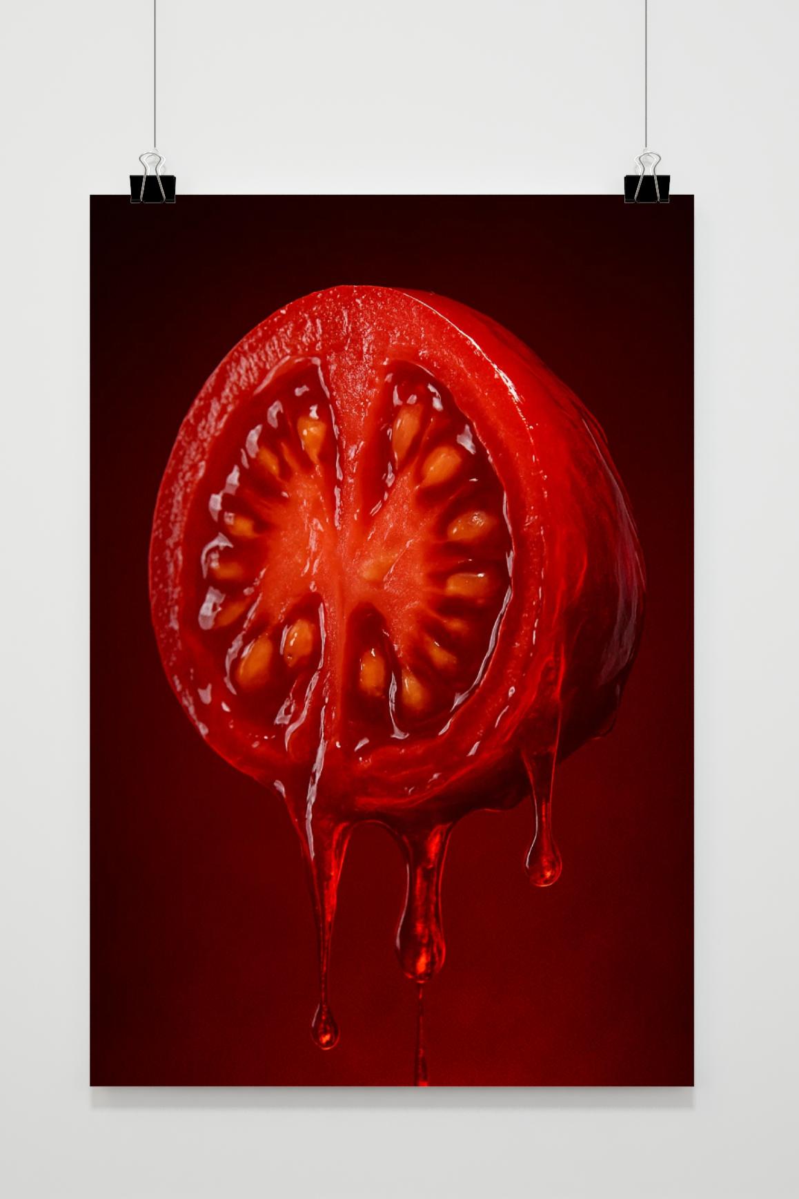 Affiche Tomato Juice Fluid Art de 25 Artstreet