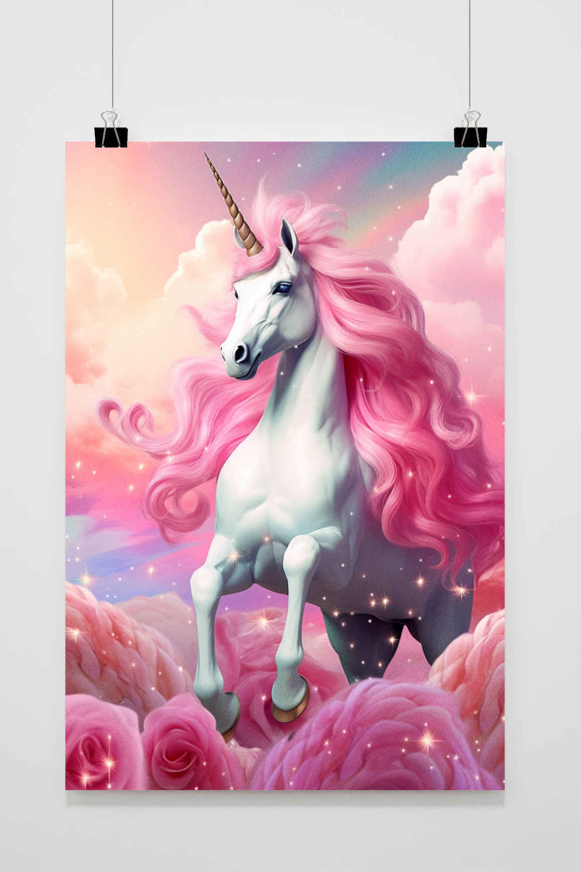 Póster Unicornio Rosa de 25 Artstreet