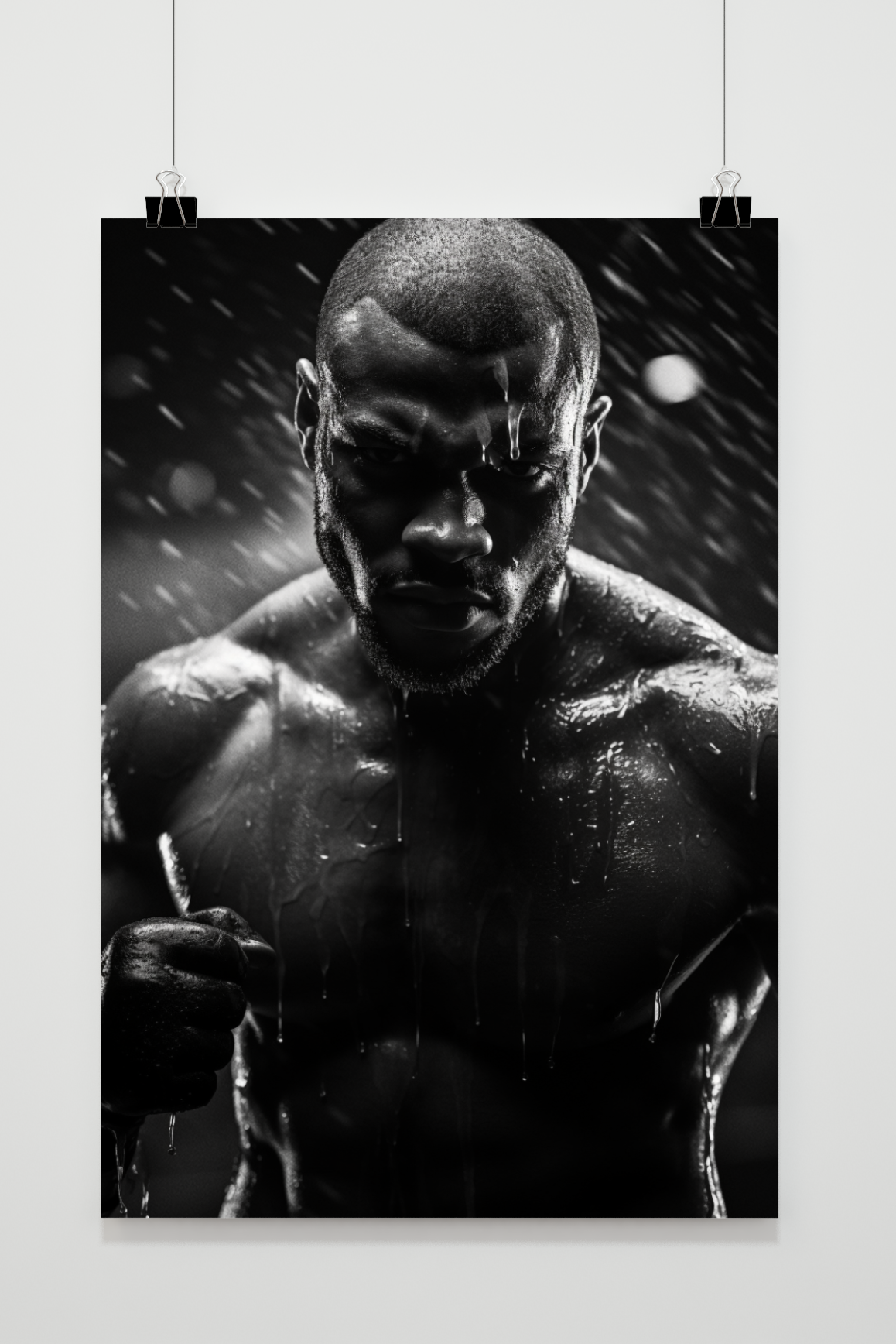 Póster Boxeador en Blanco y Negro de 25 Artstreet