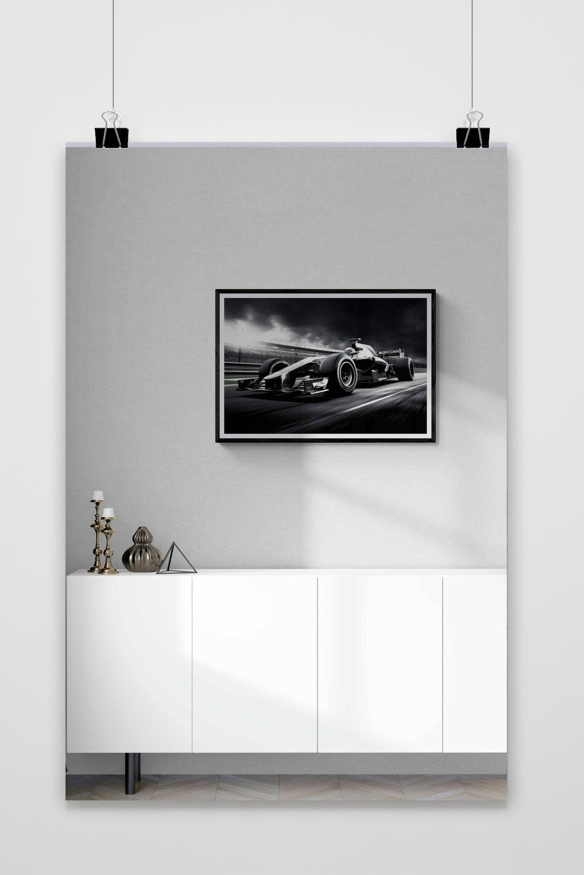 F1 Zwart Wit poster
