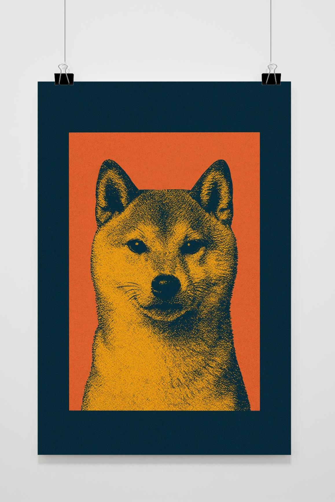 Shiba Inu Dog in an interior