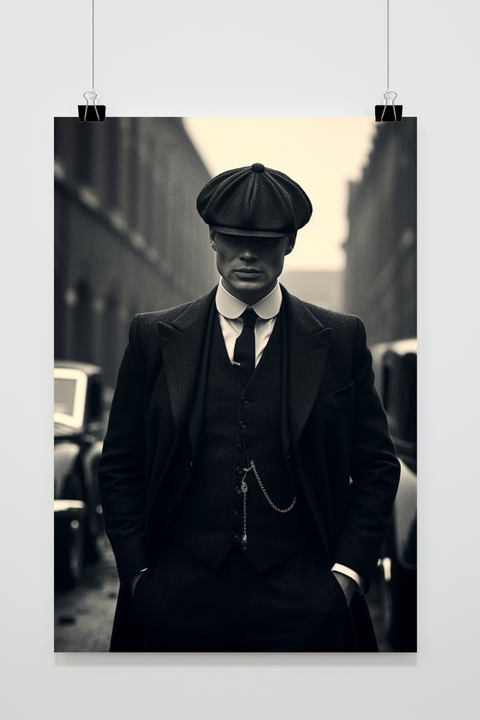Thomas Shelby Black White poster