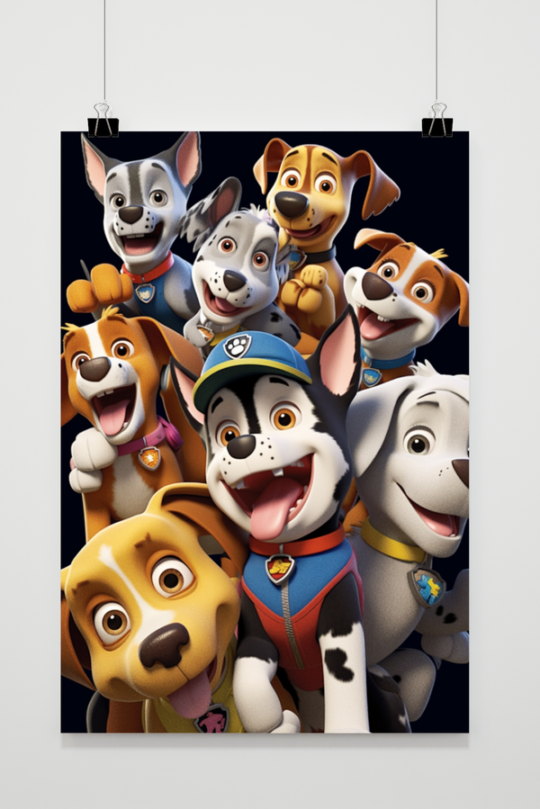 Póster Paw Patrol en Grupo