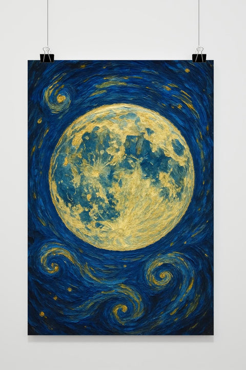 Póster Moon Aquarel