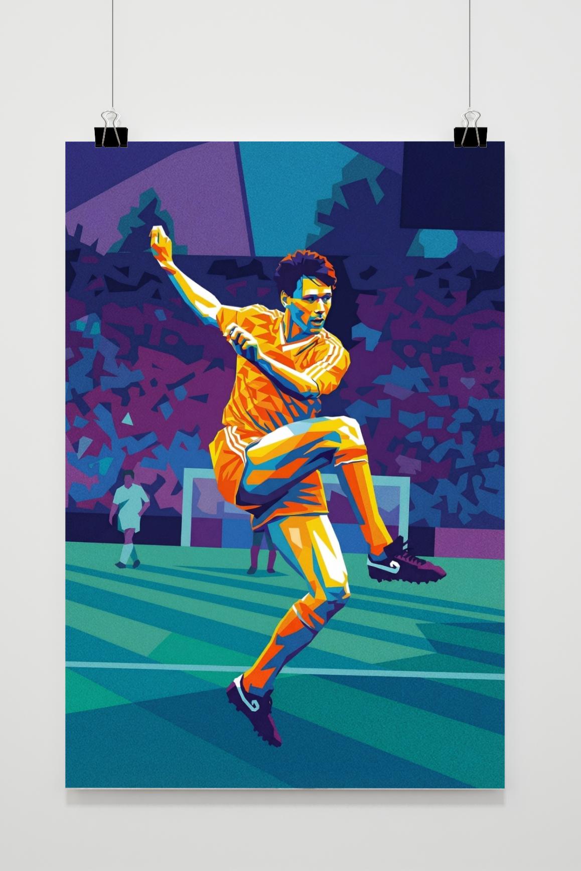 Marco Van Basten Striker Manager in an interior