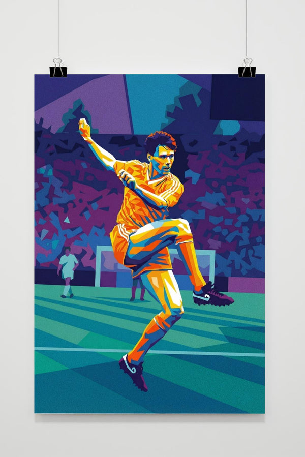Póster Marco Van Basten Striker Manager