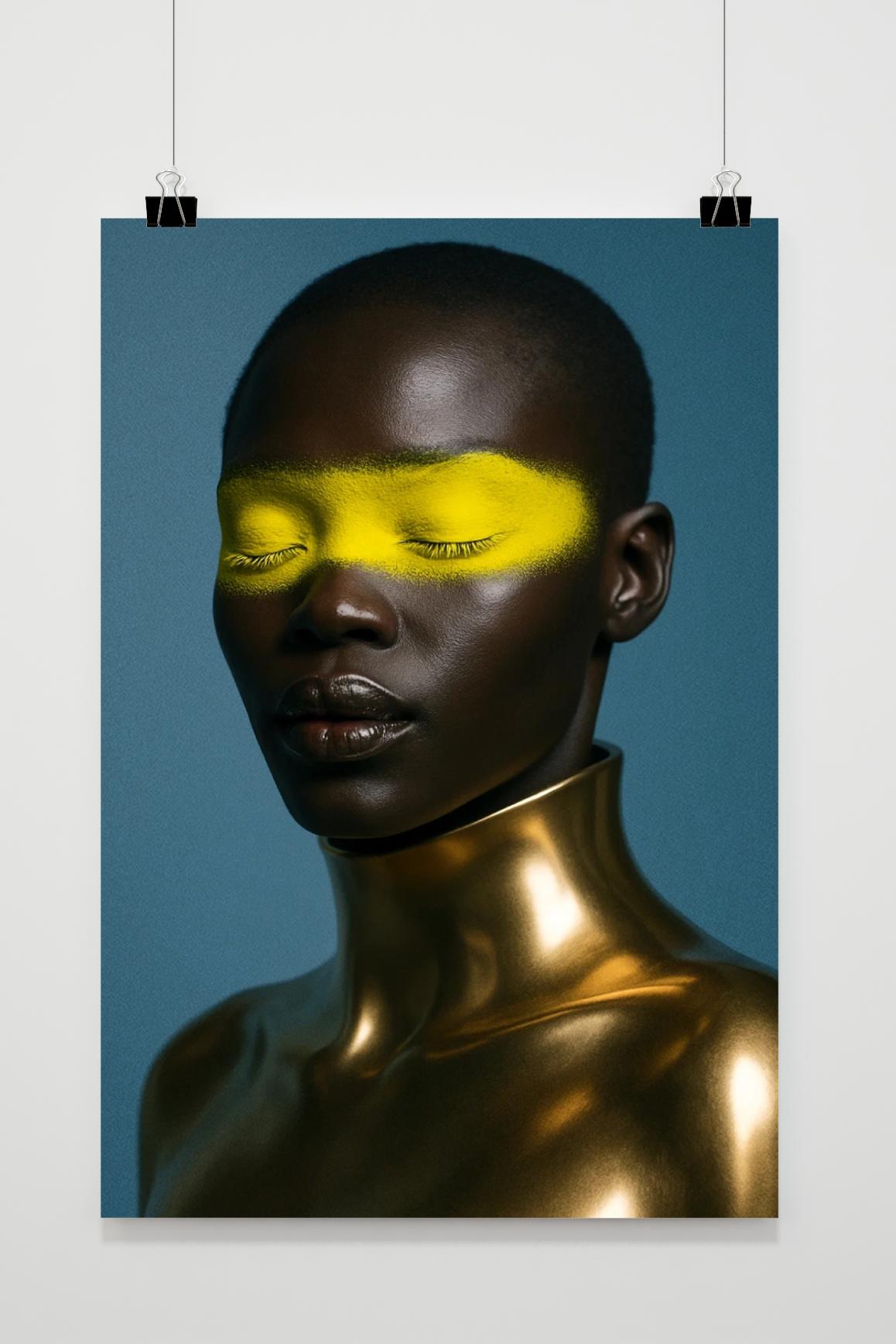 Black Woman Makeup in interieur