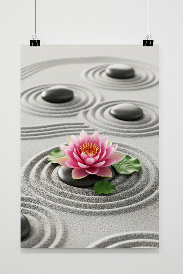 Lotus Zen Sand Poster
