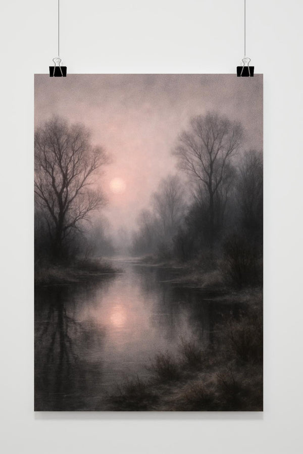 Affiche Mystical Nature Forent River Landscape