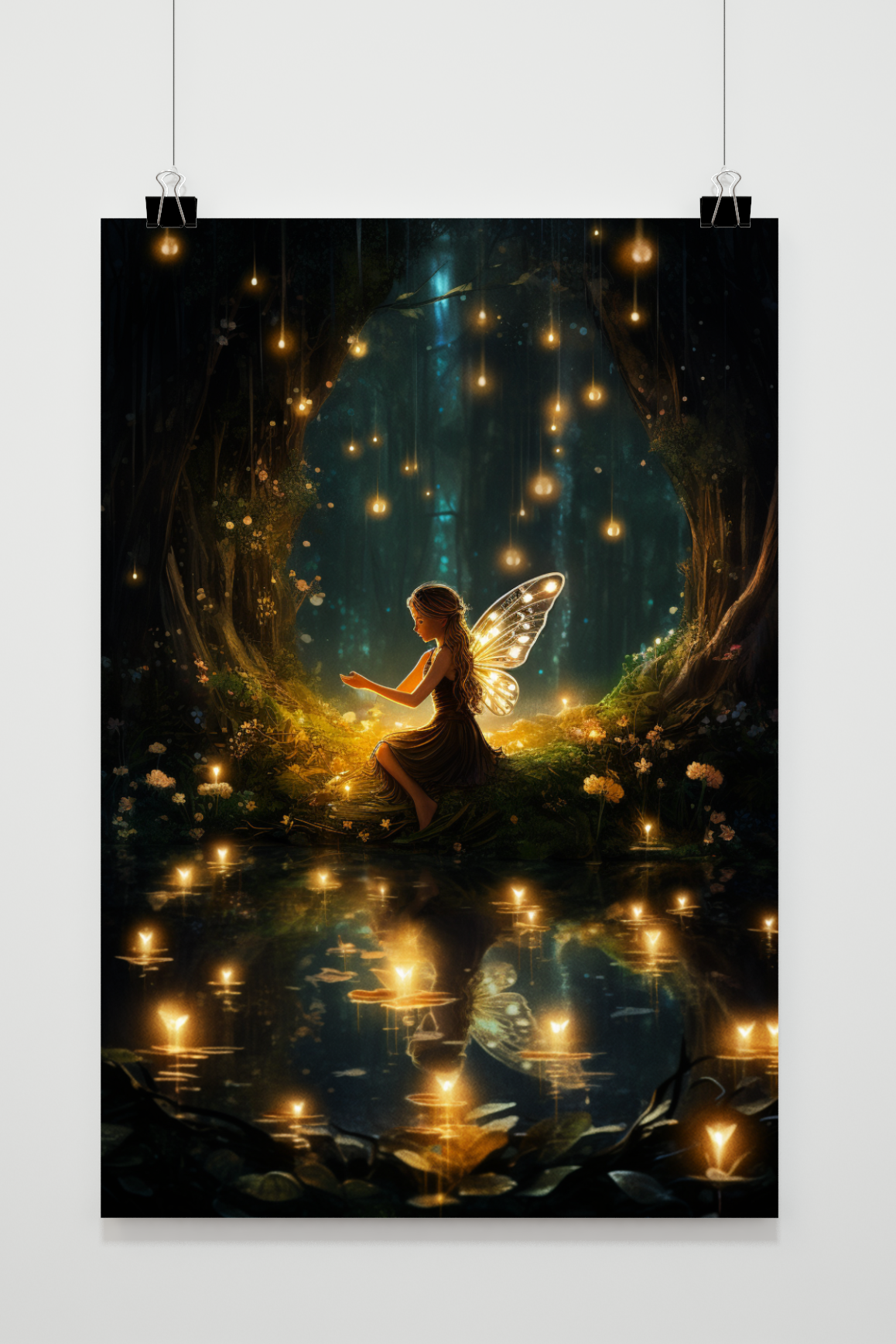 Póster Hada de Cuento con Luces de 25 Artstreet
