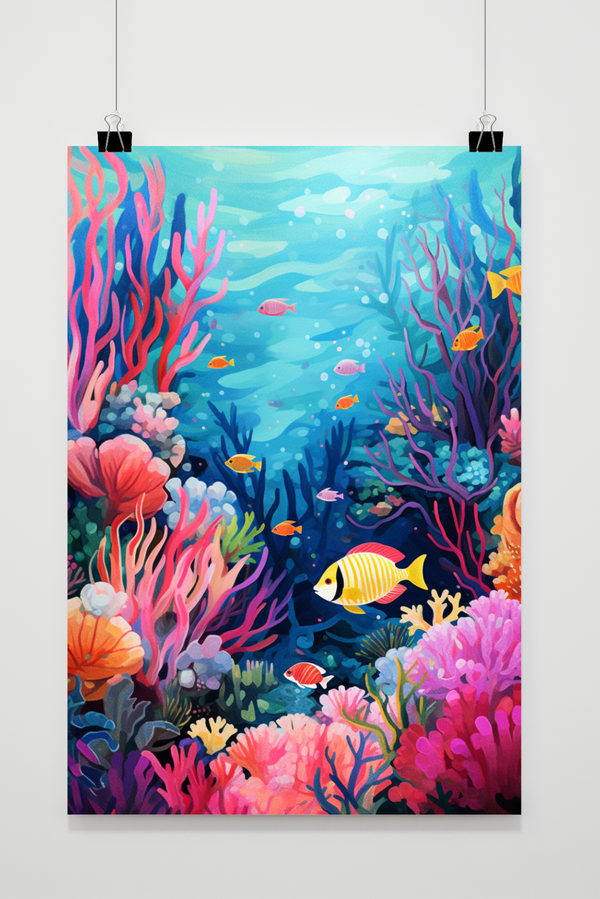 Póster Acuario Acuarela