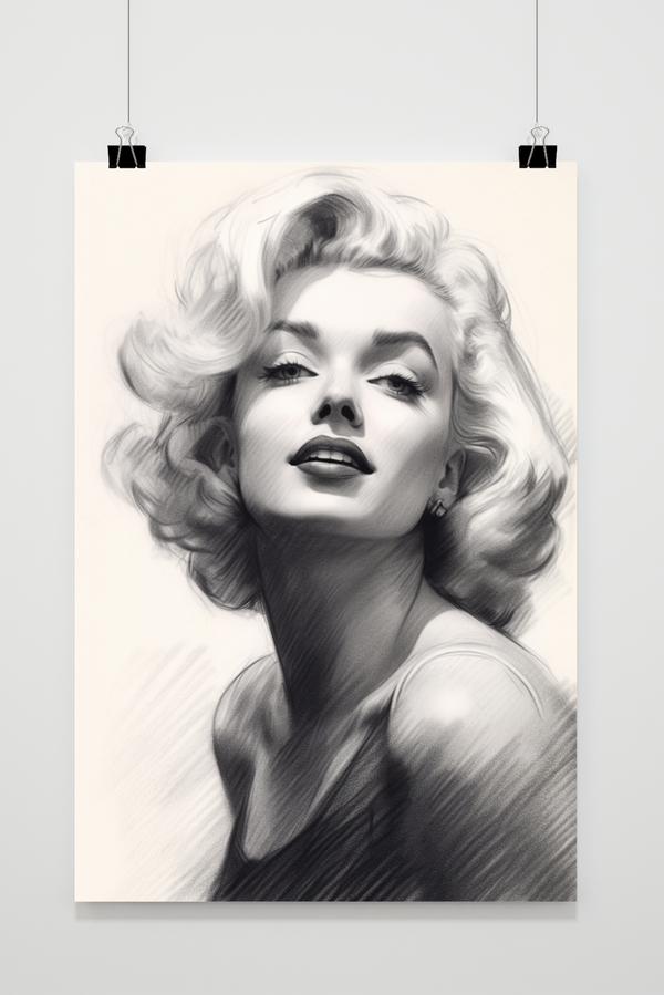 Póster Marilyn Monroe Sketch
