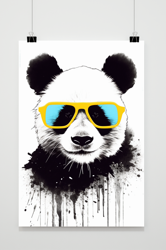 Panda-gelbe Sonnenbrille