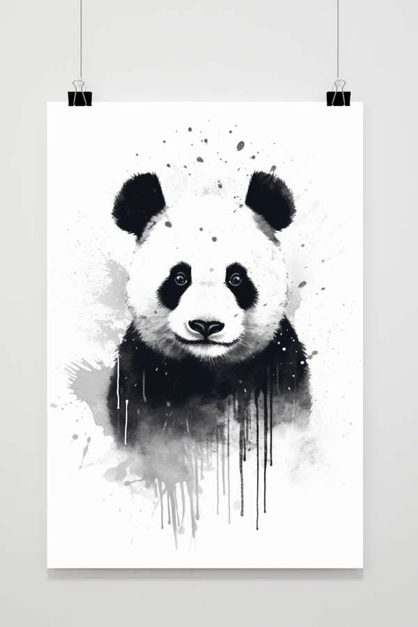 Póster Panda Pintura