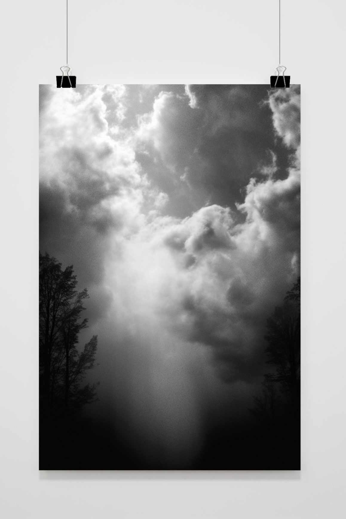 Póster Nubes y Árbol de 25 Artstreet