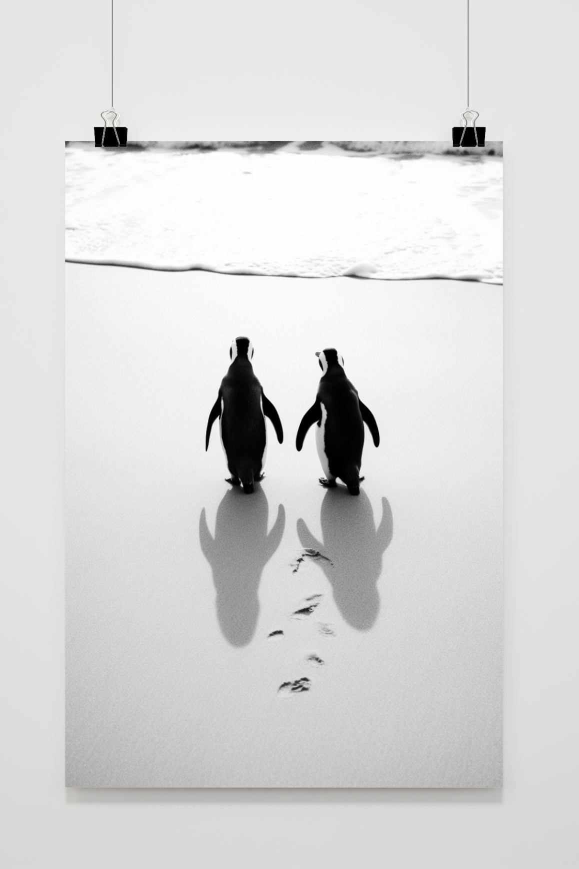 Póster Pingüinos en la Playa de 25 Artstreet