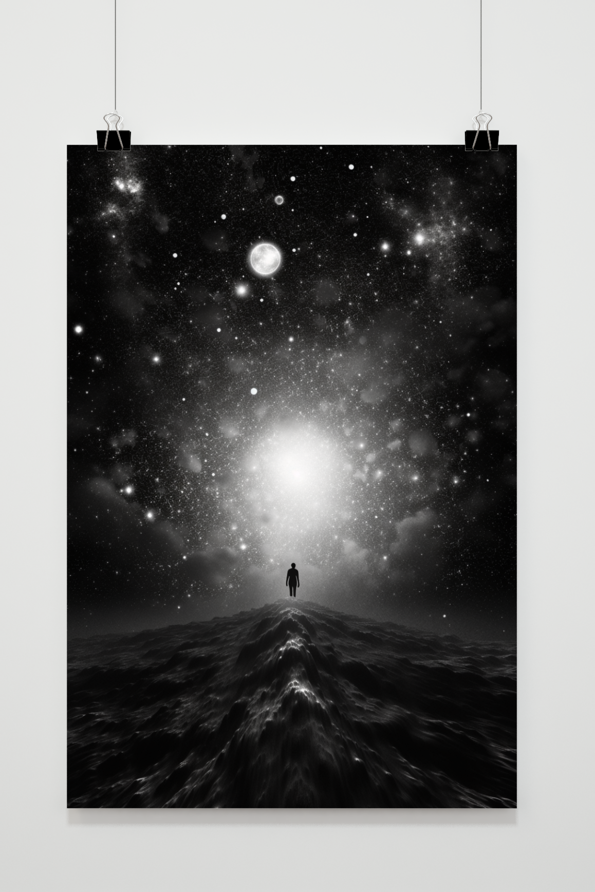 Póster Universo Blanco y Negro de 25 Artstreet