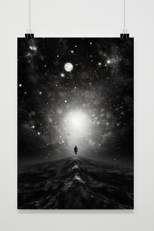 Póster Universo Blanco y Negro