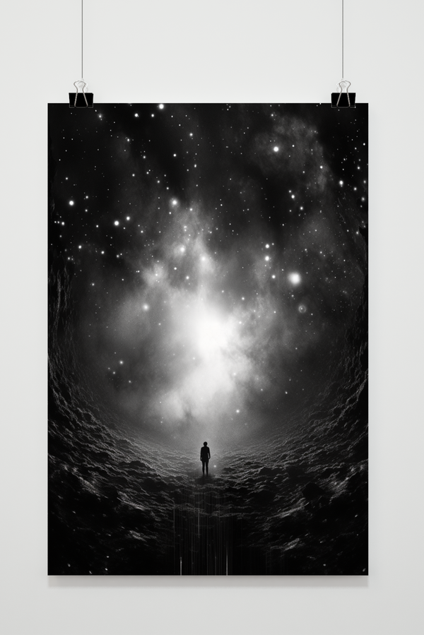 Póster Cosmos Blanco y Negro