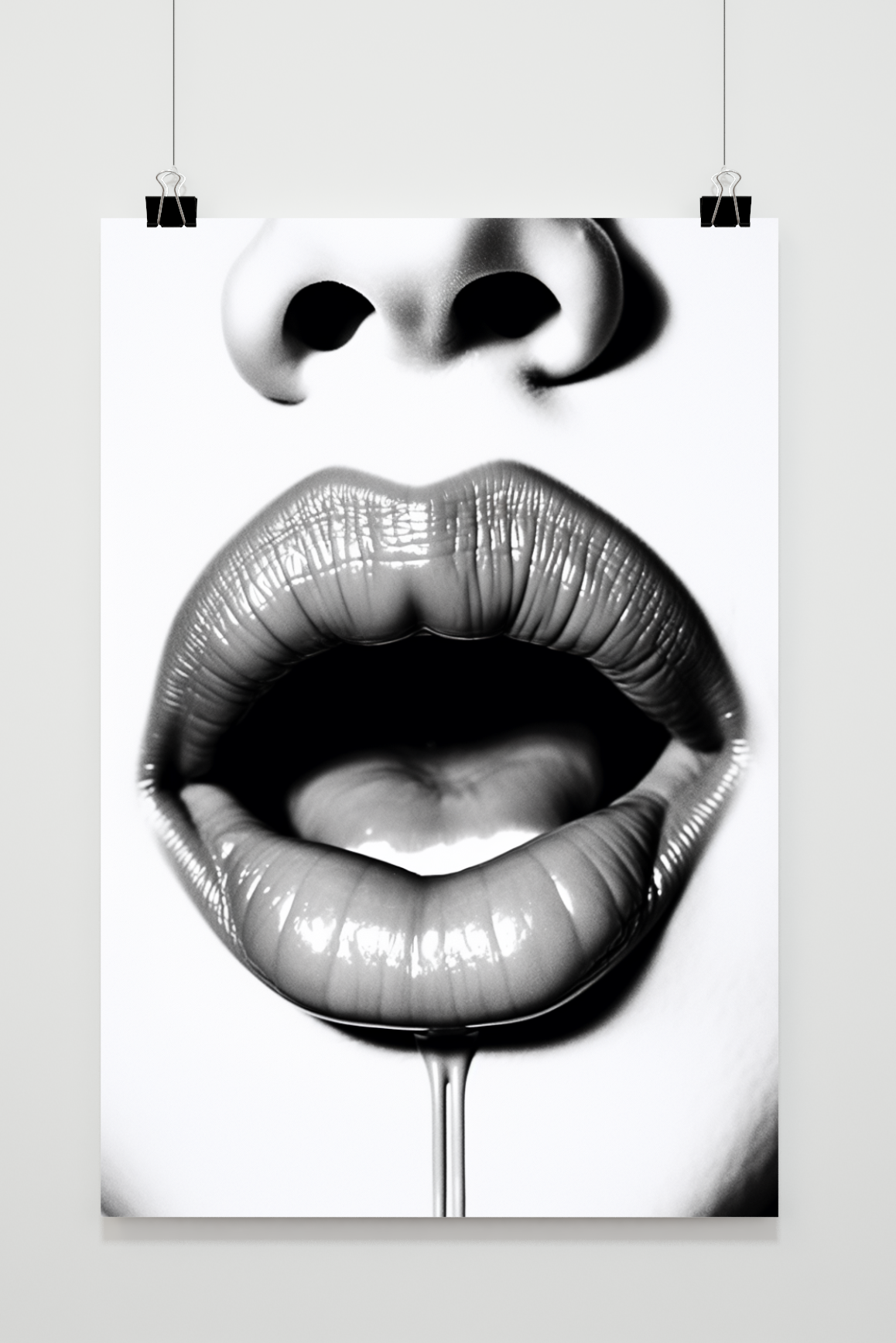 Póster Boca Blanco y Negro de 25 Artstreet