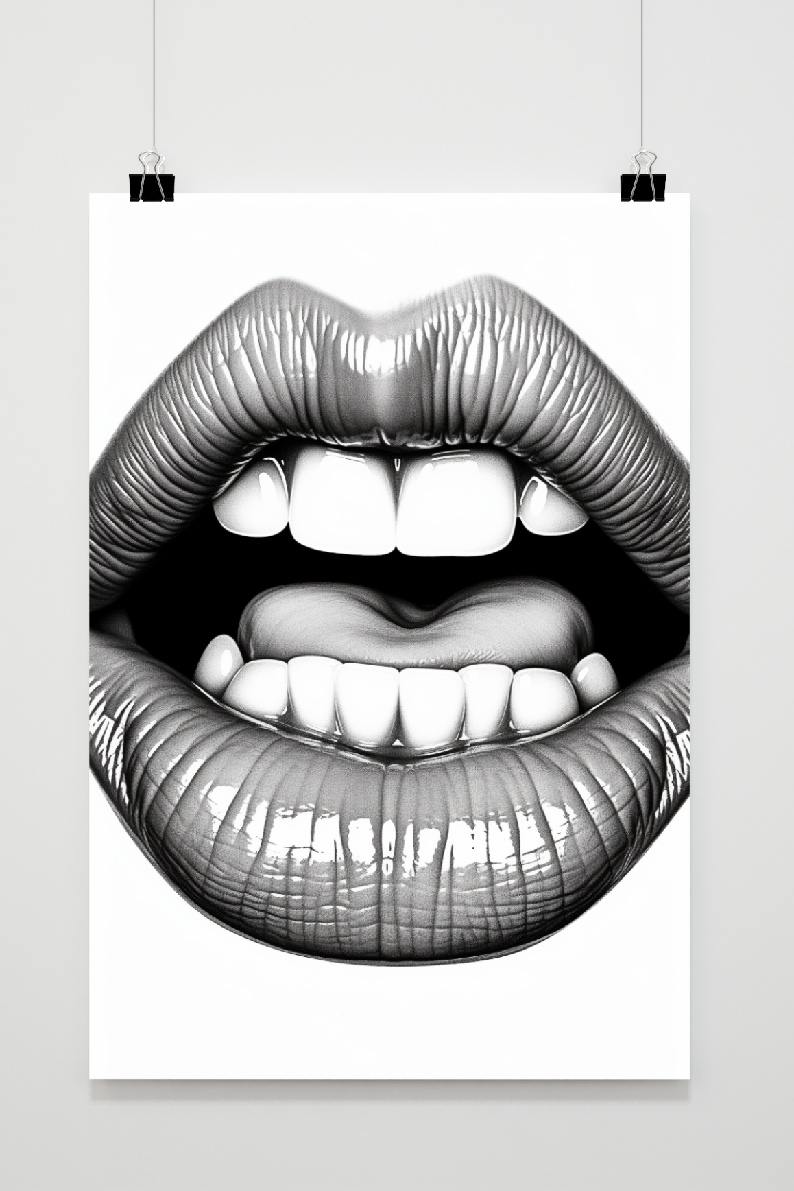 Póster Boca con Dientes de 25 Artstreet
