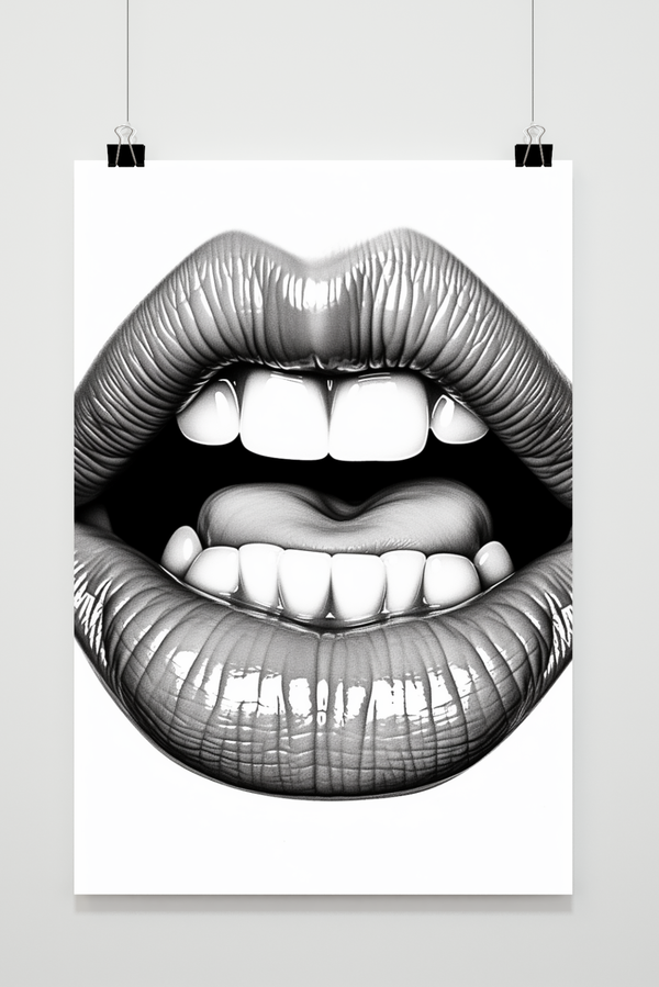Póster Boca con Dientes