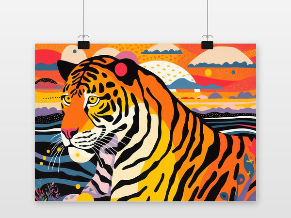Tiger Japanisch Poster