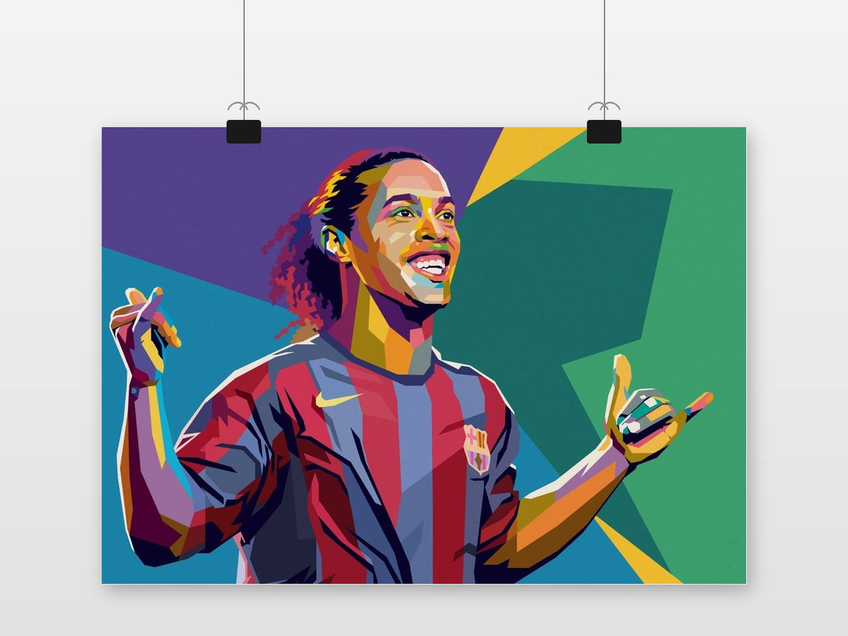 Ronaldinho Pop Art poster van 25 Artstreet