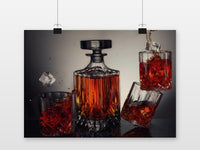 Whiskey Karaf Glazen poster