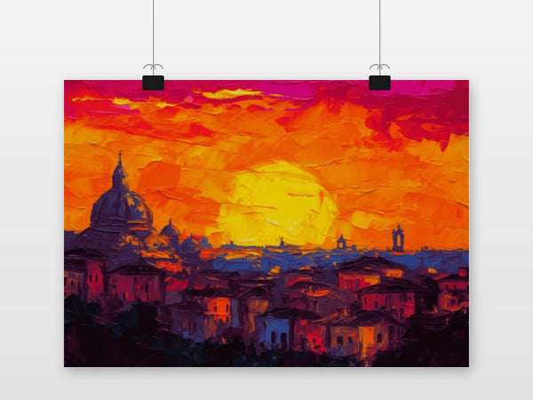 Rome Sunset Poster