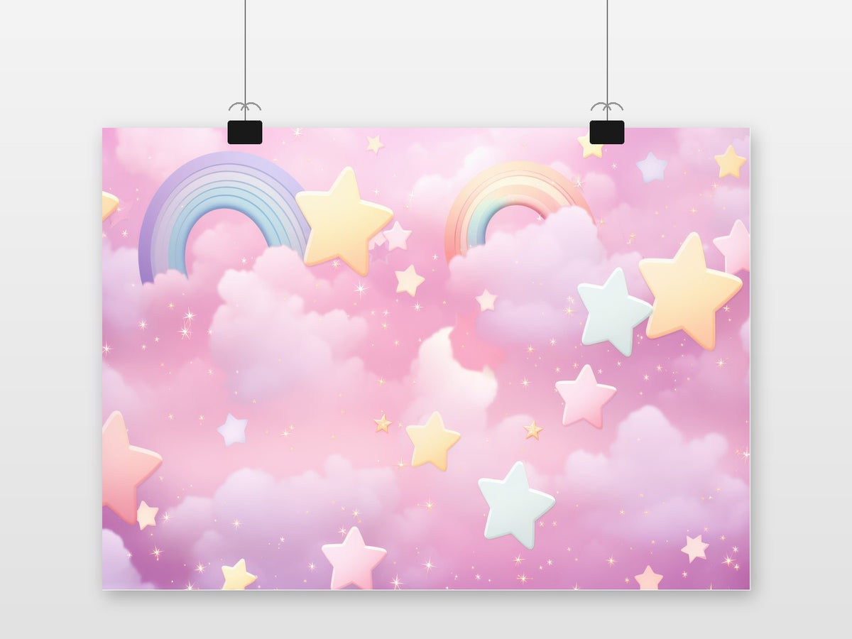 Póster Estrellas Arcoíris de 25 Artstreet
