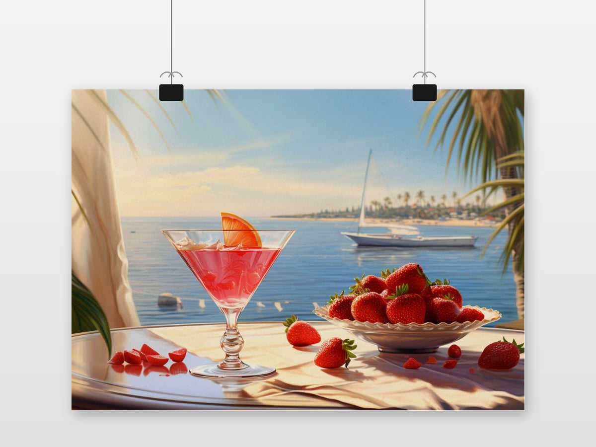Aardbei Cocktail poster van 25 Artstreet