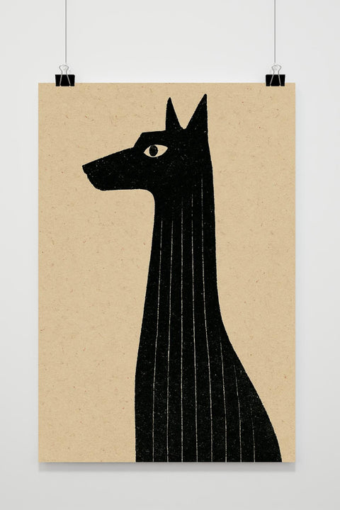 Affiche Dog Silhouette Minimalistic