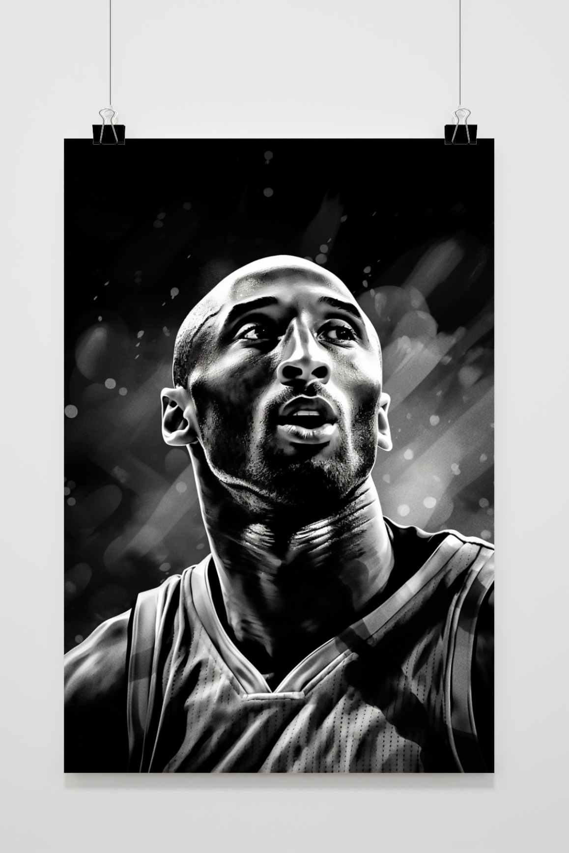 Póster Kobe Bryant Blanco y Negro de 25 Artstreet